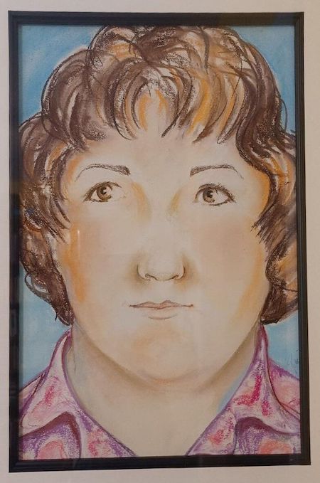 Spirit Drawing of my Mom by Rita Berkowitz "The Spirit Artist"  
She drew this never having seen a photo of her.